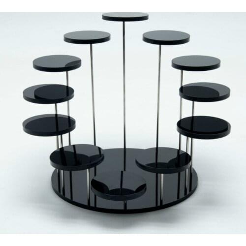 New Jewelry Display Stand Clear 3/12 Round Table Holder Acrylic Earring Bracelet Necklace Display Stand Shelf Jewelry Organizer