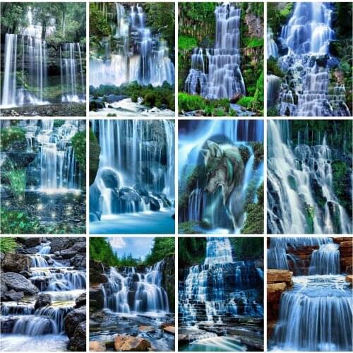 EverShine Diamond Painting Waterfall Cross Stitch 5D DIY Diamond Mosaic Scenery Rhinestones Art Handmade New Arrivals Home Decor