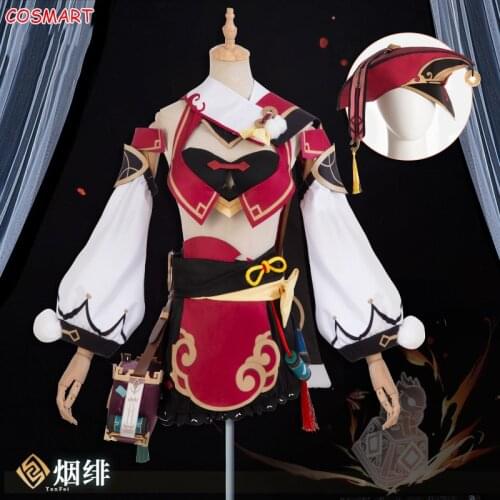 Anime Genshin Impact Yanfei Game Suit Aestheticism Uniform Yan Fei Cosplay Costume Halloween Party Outfit For Women 2021 NEW