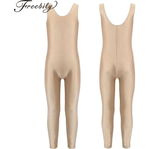 High Quality Kids Sleeveless Full Body Ballet Leotard Skin Tight Gymnastics Jumpsuits Bodysuit Dancing Costume Girls Dancewear