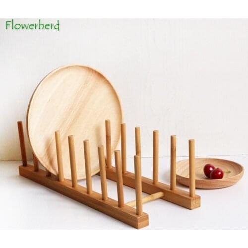 Bamboo Dish Rack Kitchen Utensils Storage Display Rack Dish Dish Rack Tea Cake Rack Drain Rack Kitchen Racks