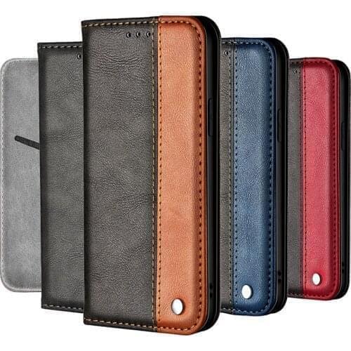 Magnetic Leather Case For iPhone 12 Mini 11 Pro XS Max XR 5 5S 6 6S 7 8 Plus SE 2 Wallet Flip Color Stitching Phone Book Cover
