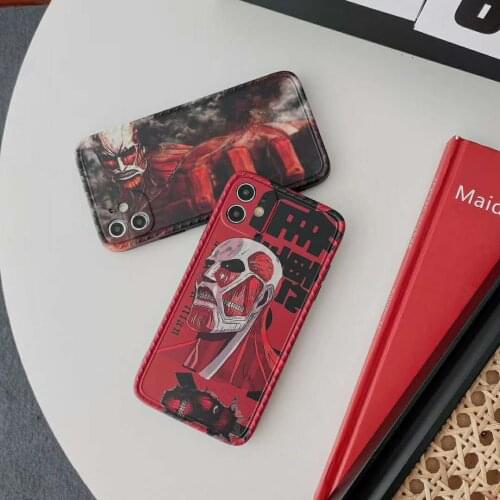 Attack on Titan Phone Case for IPhone11pro Max X Xr Xs 7 8 Plus Anime Wings of Liberty 3D Printed Anti Fall Protective Shell