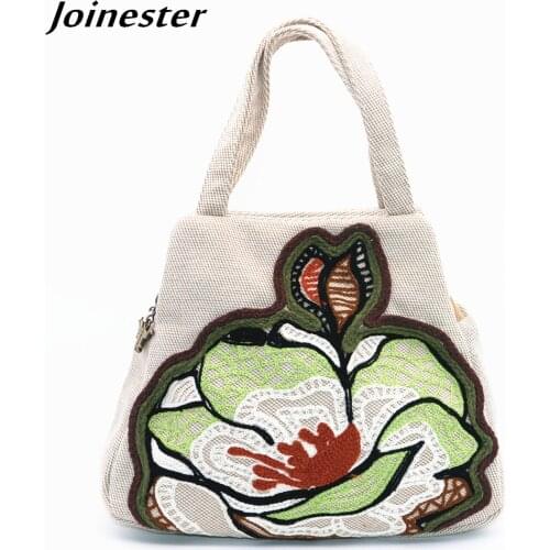 Ladies Hand Bags Women Small Vintage Clutch Purses and Handbags Flower Embroidered National Woman Bag Bohemian Casual Tote Bolsa