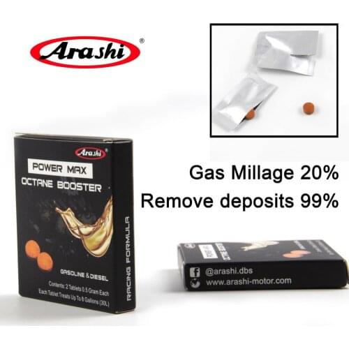 Arashi 6 Packs Diesel Saver Gasoline Fuel Additive Cleaner Motorbike Octane Booster Injector Power Max For YAHAMA MT09 MT 09