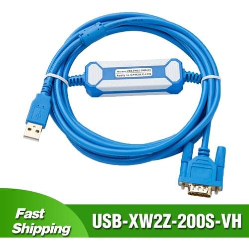 USB-XW2Z-200S-VH PLC Programming Cable for Omron CQM1H CPM2C COM1/CM2A/CS Series USB To RS232 Data Download Line