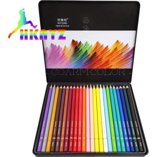 1sets NYONI 48/72/120 colors Professional Colored Pencils Soft Oil Drawing Pencil Set For Drawing School Art Painting Supplies