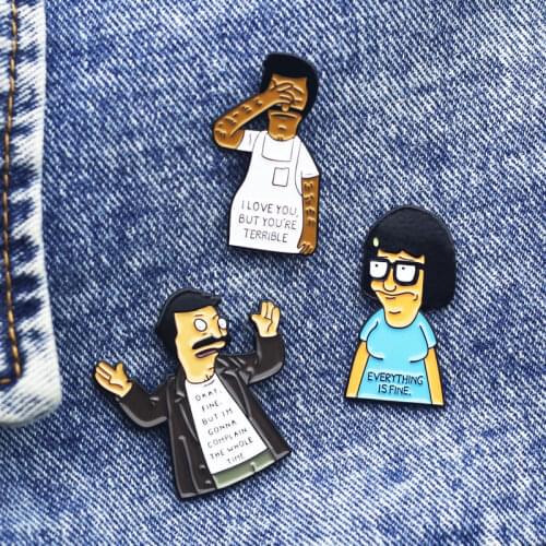 Creativity Anime Character Metal Badges Fashion Cartoon Brooch Collecting Send Friend Fans Boutique Medal Gift Enamel Pins