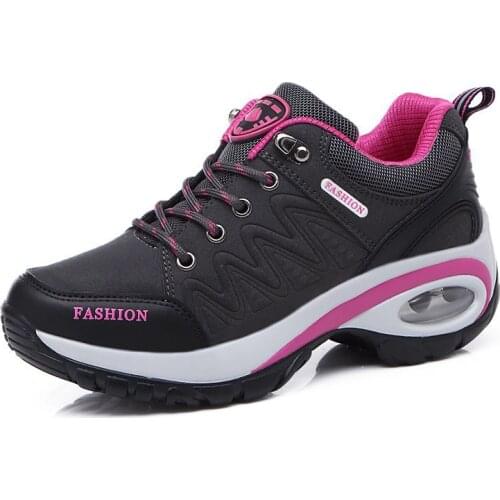 Sneakers Womens Air Cushion Athletic Running Shoes Walking Breathable Sport Lace Up Hight Platform Casual Shoes