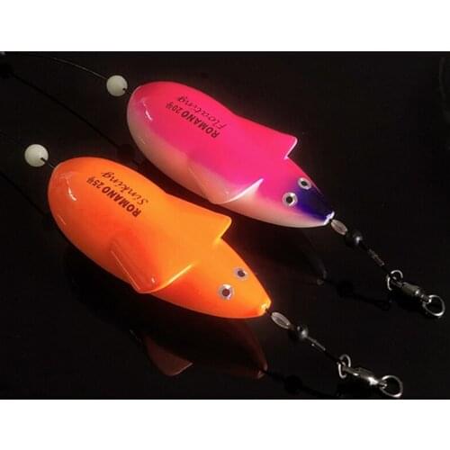 1pc 30g50g75g90g Metal Jig Fishing Lure Trolling Lure Water Rat Floating Sea Bait Tuna Bait Hard Lure Artificial Bait Tackle