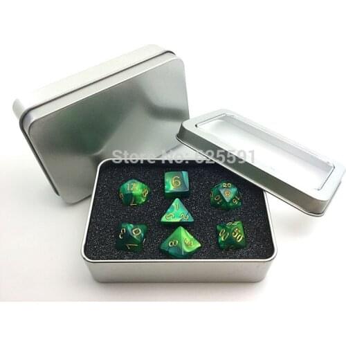 10 pcs Metal Boxes for Dice Organizer Storage Square Glossy Silver Tin Box Novelty 11*7.5*3cm Board Game