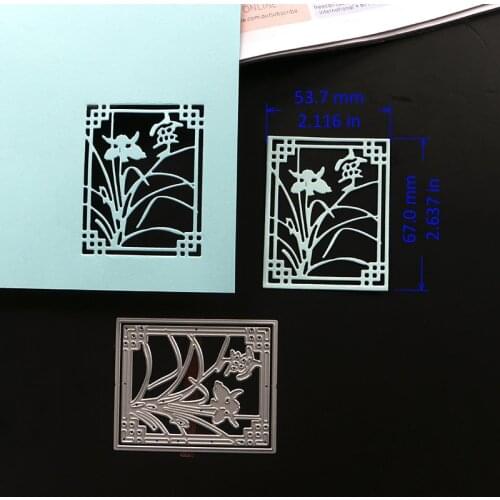 DUOFEN METAL CUTTING DIES 4 Chinese lucky plants daisy bamboo plum orchid stencil DIY Scrapbook Paper Album 2021 new