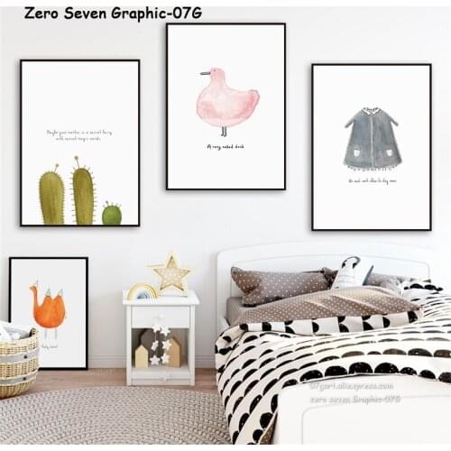 Cute Watercolor Nordic Cartoon Camel Duck Whale Canvas Painting Posters And Prints Baby Room Wall Art Picture Home Decoration