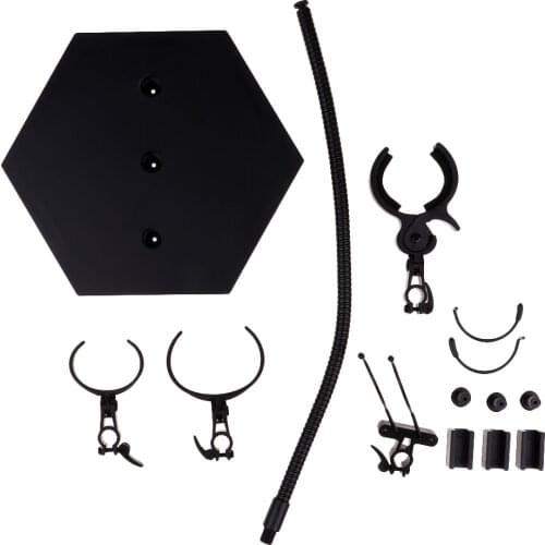 Doll Stand Accessories Set - Black Action Figure Display Stands for 1/12 1/9 1/6 Action Figures - Adjustable