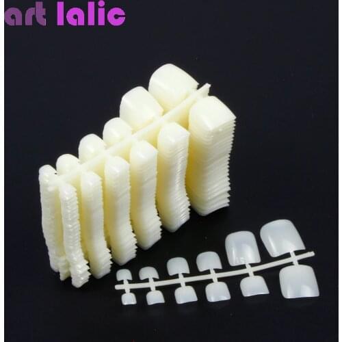 600Pcs Nail Tips Natural Acrylic False Fake Artificial Toe Nails Tip For Nail Art Decor DIY Salon Tools