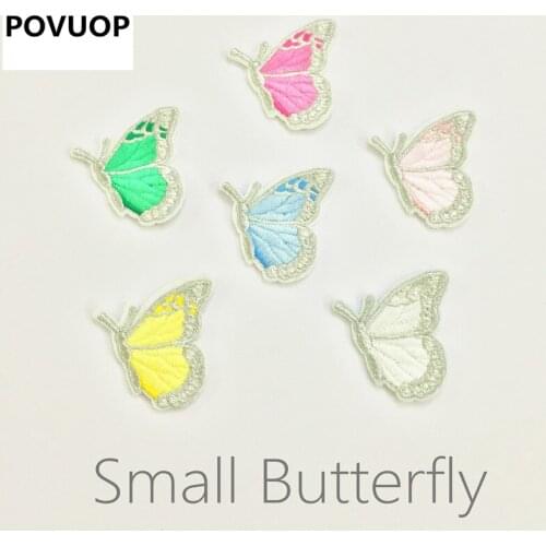POVUOP Butterfly patch gold embroidery butterfly DIY all-match creative patch / embroidery accessories wholesale