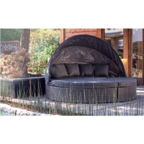 Patio Rattan Daybed Cover Round Waterproof 210D Breathable Oxford Fabric Heavy Duty Lightweight Garden Sofa Furniture Covers