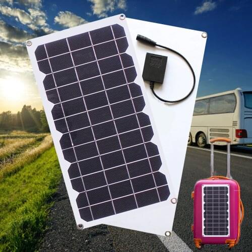 10w 6v DC port semi flexible solar panel portable charger with battery clips for Travel Camping Training