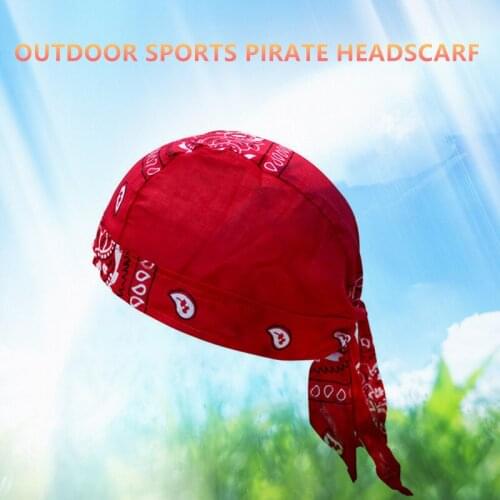 Multi-Color Cotton Printed Single Cashew Cycling Headscarf American European Outdoor Hip-Hop Pirate Headscarf Outdoor Sports Hat