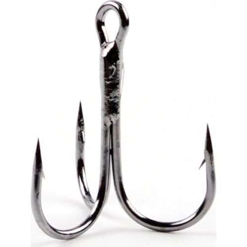 FISH KING Fishing Hook 20PCS/Lot Barbed Lure Hooks Treble Bass Fishing 2 Colors Fishing Tackle Carp Baitholder Equipment 711