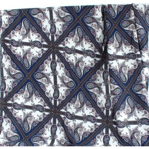 Large check Paisley Imitated Silk Fabric Chiffon for Dress Making 150cm wide by Yard