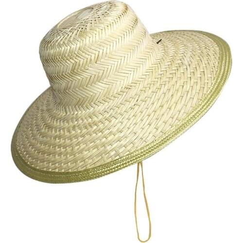 Men Women Bamboo Weave Outdoor Sun Protection Wide Brim Straw Hat Cap Fishing Straw Hat Decorative Hat Sun hat Fishing Caps