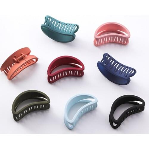 1PC Frosted Moon Cambered Hair Claw Women Hair Crab Hair Accessories Candy Colors Hairpins Korean Simple