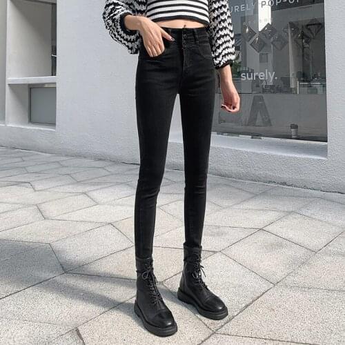 2220 new Woman Jeans Velvet Thickening Harem Pants Loose Mid Waist Wide Leg Length Winter Thin Pants