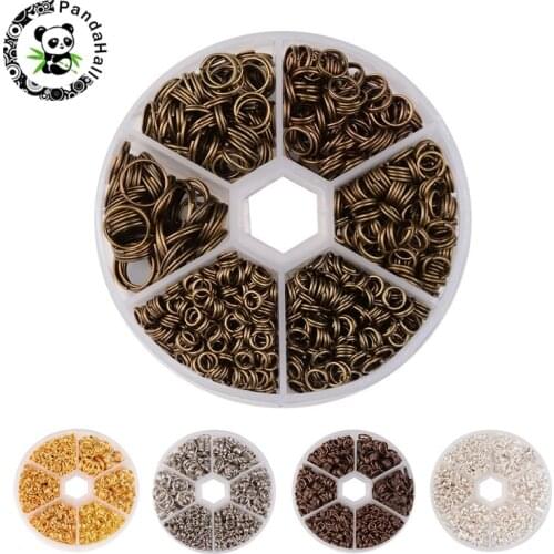 1 Box Iron Double Mixed Split Ring Jump Rings for Jewelry Making 4mm 5mm 6mm 7mm 8mm 10mm