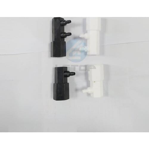 10pcs LETOP UV Solvent Printer Bulk Ink System CISS Sub Ink Tank Adapter Ink Cartridge F L Shape Switch Connector Free Shipping