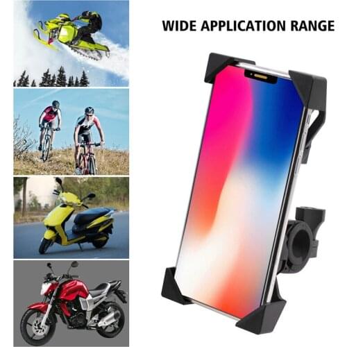 3.5-6 Inch Motorcycle Smartphone Bracket Bicycle Mobile Phone Mount Holder Motorbike Rear View Mirror Cellphone Stand Supplies