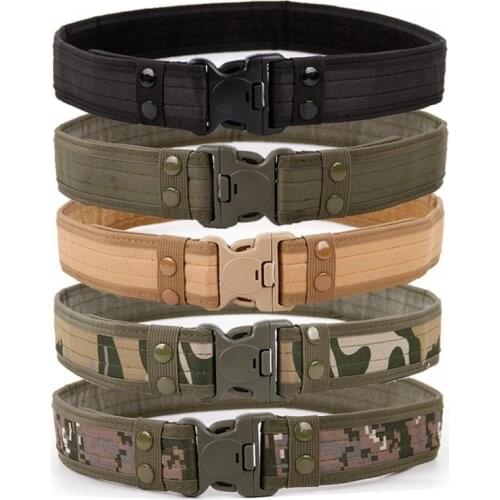 5cm Wide New Military Style Combat Belt Quick-release Tactical Belt Fashion Cloth Belt for Men Outdoor Hunting 10 Colors 130cm