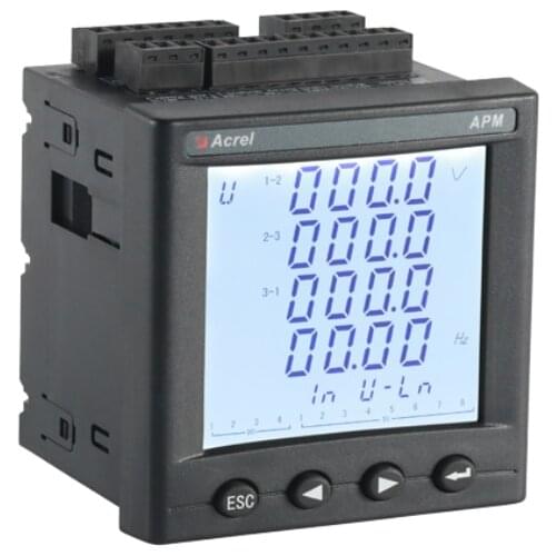 Acrel APM830 Three Phase kwh Meter LCD Multifunction Meter for Energy Management