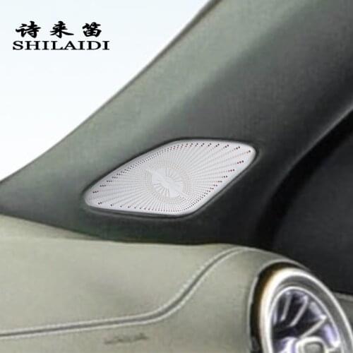 Car Styling A-pillar Loudspeaker Decoration Cover Stickers For Mercedes Benz B Class GLB W247 Interior Audio Speaker Modified