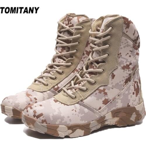 Mens shoes Military Boots Camouflage Combat Ankle Boot Work Safety Hunting Boots Men Army Style Military Boots Climbing Shoes