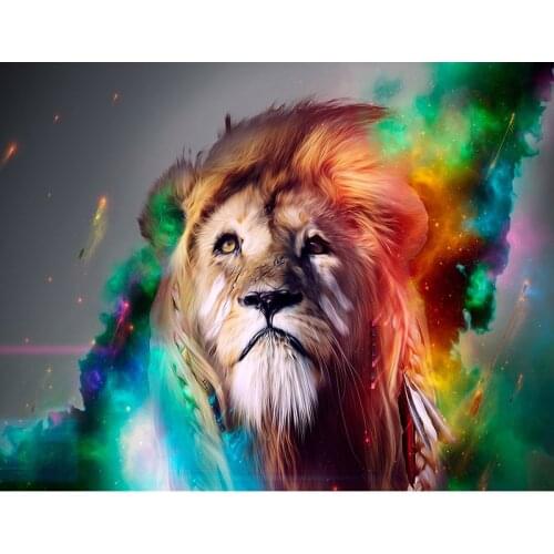 DIY Painting By Numbers Lion Coloring By Numbers Animals 40x50cm Wall Art Canvas Picture Hand Painted Modern Room Decoration