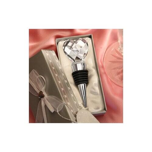 Heart-shaped crystal wine stopper / Home Supplies