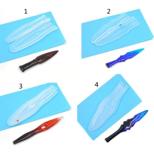 Epoxy Resin Mold Dagger Resin Mold Keychain Pendant Silicone Mould DIY Crafts Jewelry Ornaments Casting Tools