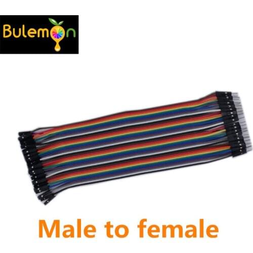 40pcs In Row 20cm 1p-1p Female to Male Dupont Cable For Arduino Bread thread Rainbow Cable