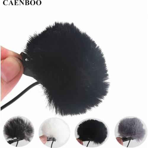 CAENBOO Outdoor Windscreen Windshield Wind Protector Furry Cover For BOYA BY-M8C M80D M40C M40D WM5 M1 WM8 Wireless Microphone