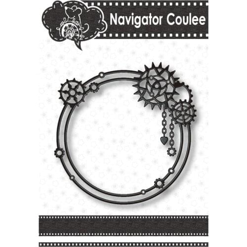 Steampunk Gear Metal Cutting Mould Frame DIY Clip Paper Card New Crafts Die Cutting Die Embossing Template Cutting 2021 New