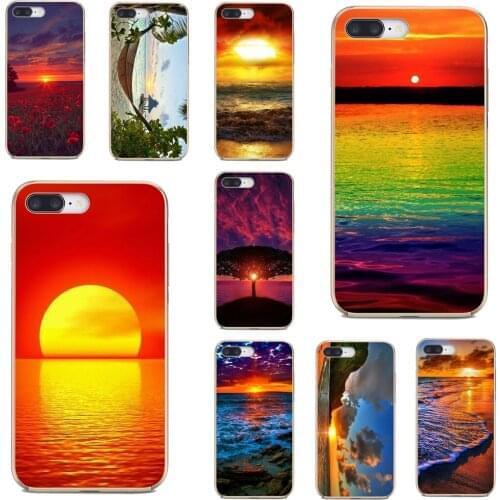 For LG G5 G6 G7 Q6 Q7 Q8 Q9 V10 V20 V30 X Power 2 3 Spirit G2 G3 G4 Mini Tropical-Beach-Sea-Sunset-Print Soft Cases