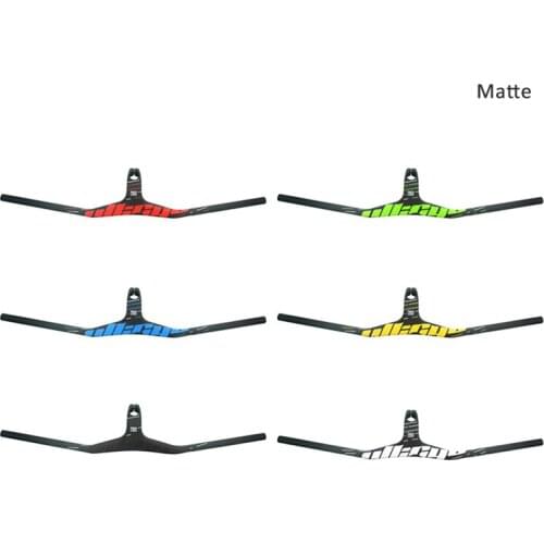 Ullicyc Diagonal Stripes Logo Sticker 3K Matte/Gloss Full Carbon Fibre Integrated Handlebar Riser Angle -17Degree Bicycle Parts