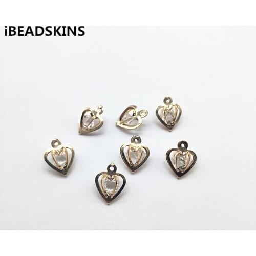 New arrival! 15x12mm Heart shape Rhinestone charm Jewelry Accessories for Earrings parts,Accessories,hand Made Jewelry DIY