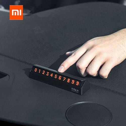 Original Xiaomi Bcase TITA X Flip Type Car Temperary Parking Phone Number Card Plate Mini Car Decoration