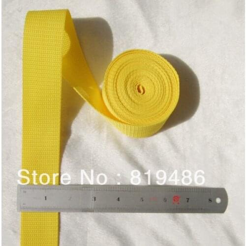 1.5 inch 5 yards yellow nylon heavy and strong webbing ribbon for bags and accessories belts