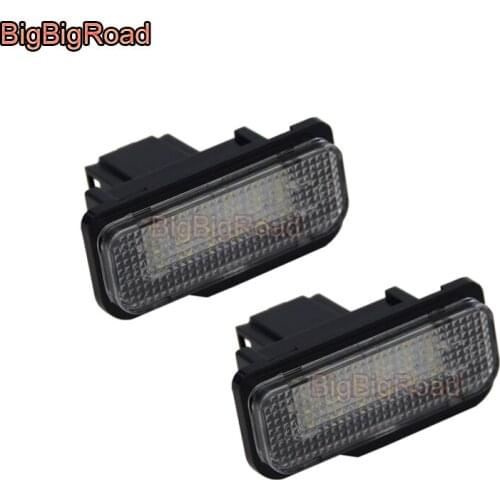 BigBigRoad Car License Plate Lights Number Frame Light For-Mercedes Benz E200 E220 E240 E280 E300 E320 B Class W246 2012~2015
