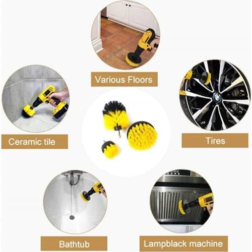 Drill Brushes Cleaning Tools For Bathroom Kitchen Surface Auto care Powerful All Purpose Cleaner Scrubbing Brushes Grease Clean