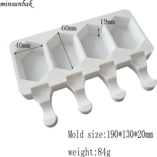 Minsunbak 3D Handmade DIY Silicone Ice Cream Mold Eco-Friendly Popsicle Making Tool Dessert Frozen Juice Ice Cube Tray