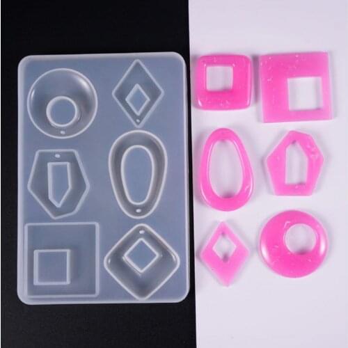 Silicone Acrylic Earring Necklace Pendant Mold Resin Casting Mold Jewelry Making X4YA